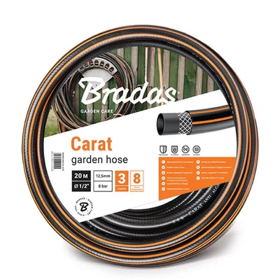 Градински трислоен маркуч 1/2" 20 м Carat BRADAS
