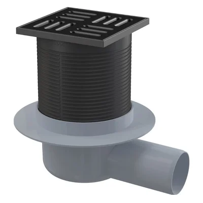 Подов сифон ø50 мм черен мат Smart APV31 Black ALCA