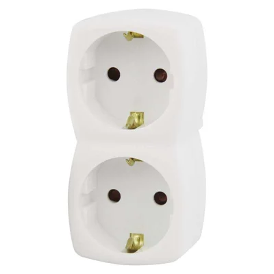 Разклонител с 2 гнезда без кабел бял EMOS