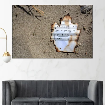 Изгорена музика - картина пано за стена
