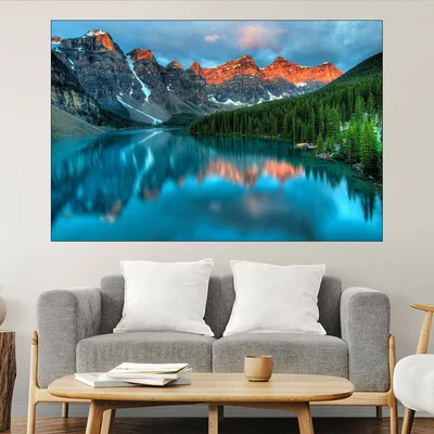 Езерото Луис в Канада - картина пано за стена