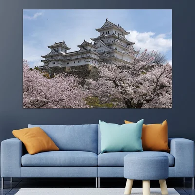 Замъкът Химеджи в Япония - картина пано за стена