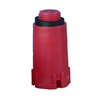 Дълга червена полипропиленова тапа с резба 1/2" AQUASTO