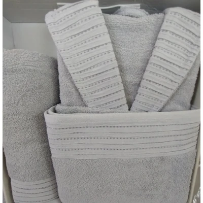 Комплект халат за баня с 2 кърпи Dilruba Lux IPEKCE