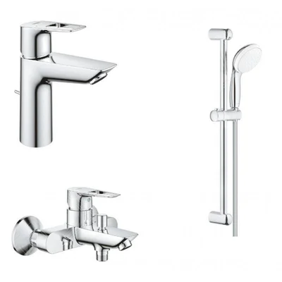 Комплект за баня: тръбно окачване и смесители BauLoop GROHE