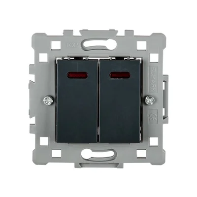 Сериен светещ ключ сх.5 черен Splendor ELMARK