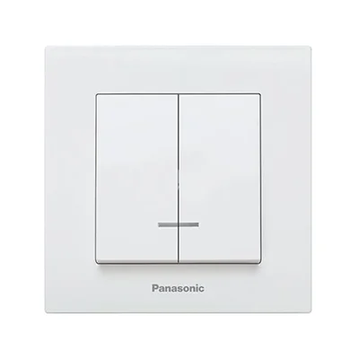 Двоен светещ ключ сх.5 Karre Plus бял PANASONIC
