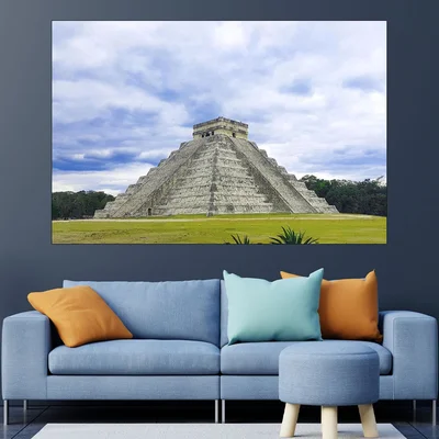 Пирамидата "Канкун" в Мексико - картина пано за стена