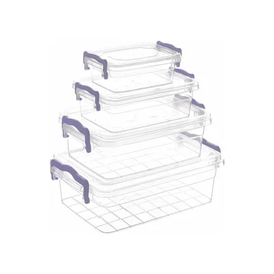 Комплект кутии за съхранение с капак 4 броя VIOLET HOUSE