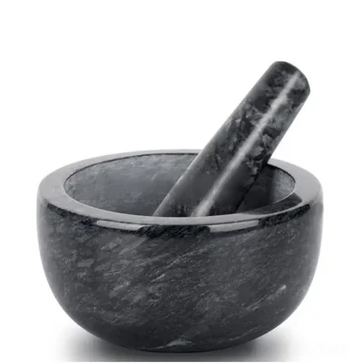 Мраморно хаванче с пестик Ø12х6 см черно BRIO