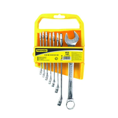 Звездогаечен ключ к-кт 8 бр. 8-19 мм CR-V Press - Topmaster