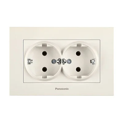 Двоен контакт 16A Karre Plus цвят крем PANASONIC