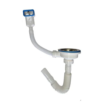 Гофрирана връзка за двойна мивка с витло и приливник ф92