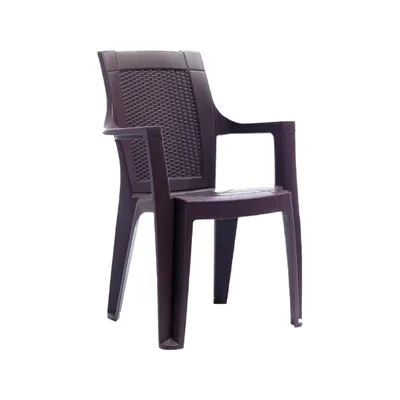 Градински стол PVC кафяв Milano MEVSIM