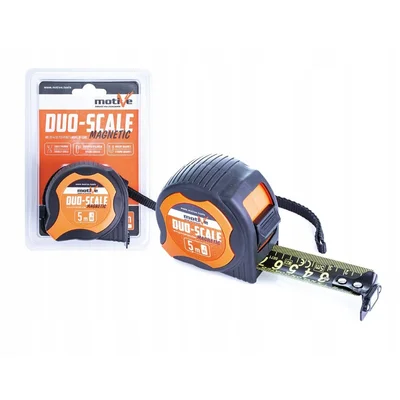 Ролетка с магнит и двустранна скала 5 м x 28 мм MOTIVE