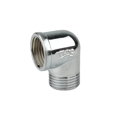 Коляно 1/2" МЖ месинг хром полирано