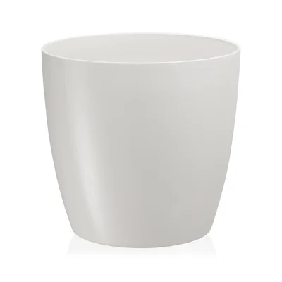 Саксия с дренаж 21.8x19.5x15 см 7.4 л бяла SERINOVA