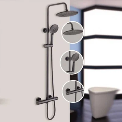 Телескопично тръбно окачване със смесител с термостат Соланж INTER CERAMIC