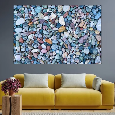 Цветен чакъл - картина пано за стена