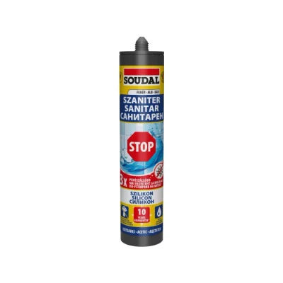 Санитарен силикон STOP 280 мл сив SOUDAL