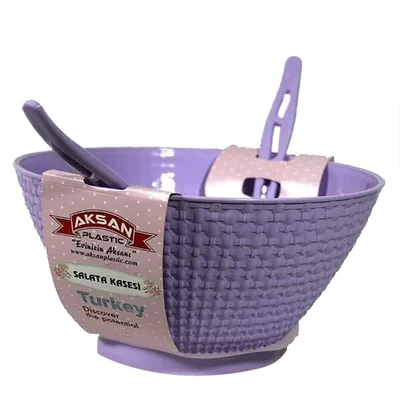 Купа за салата в комплект с два броя прибори