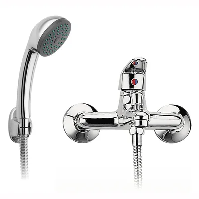 Стенен смесител за вана/душ с ръчен душ Smile хром FERRO