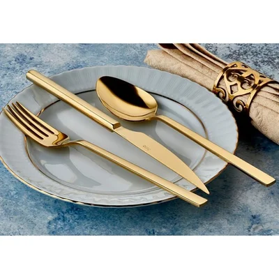 Комплект прибори 18 части злато Cubuk HIRA