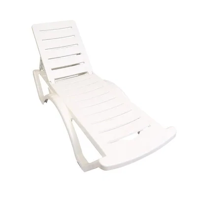 Шезлонг 188x65x30 см бял MEVSIM PLASTIC