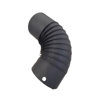 Крив кюнец Ø130 мм черен МЕТАЛИК