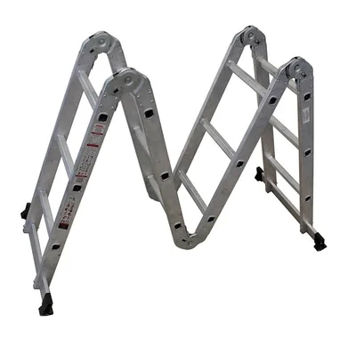 Мултифункционална стълба МH403, 4x3, шарнирна, алуминиева