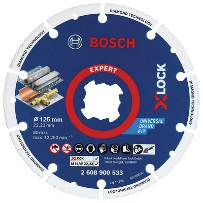 Диамантен диск за метал X-LOCK 125 x 22,23 mm на BOSCH
