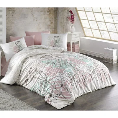 Двоен спален комплект 4 части 100% памук Флорални мотиви ZAMBAK