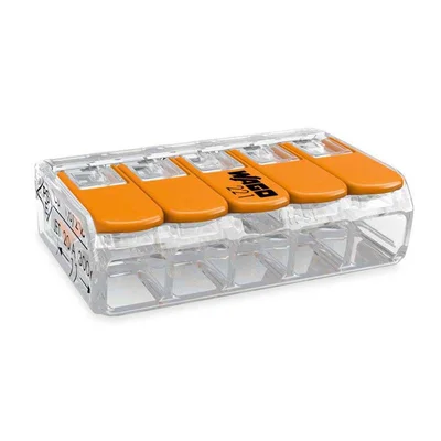 Клема петорна 32A - 4мм² - WAGO 221-415