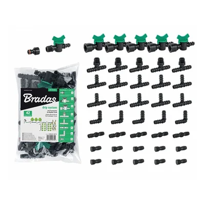 Комплект аксесоари за капково напояване за Ф16 мм 42 части BRADAS