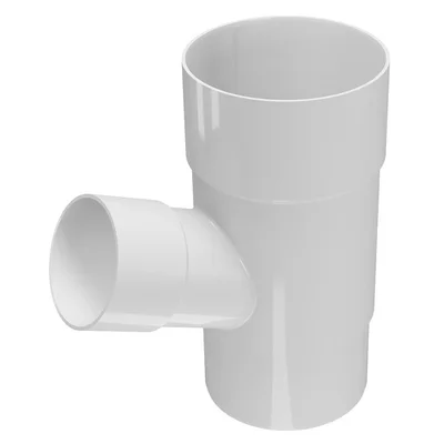 Утка за водосточни тръби 67.5° Ф80 мм / Ф50 мм бяла REGENAU