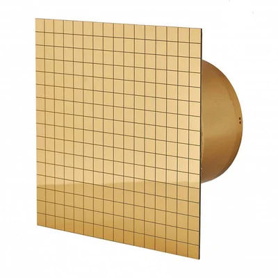 Вентилатор за баня ММ-P 100/169, квадрат с клапа 06, фолио злато