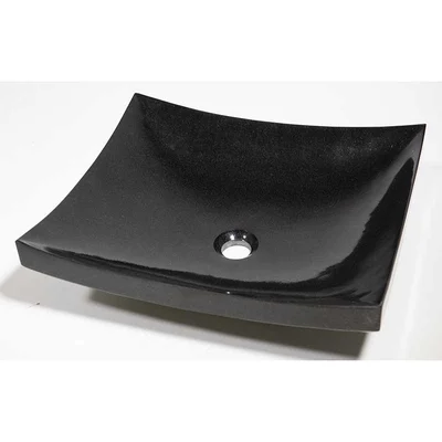 Мивка за баня Washbasin SC Black 40x46x14 см AKROLITHOS