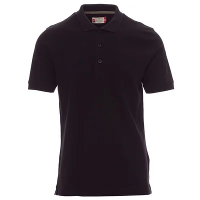 Тениска с яка PAYPER VENICE черна размер L