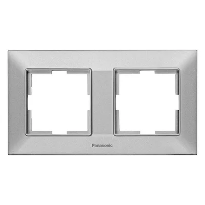 Двойна хоризонтална рамка Arkedia Slim светлосива PANASONIC
