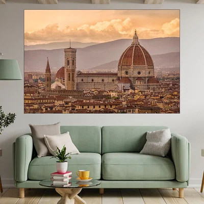 Изглед над Флоренция - картина пано за стена