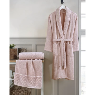Комплект халат за баня с 2 кърпи Selena IPEKCE