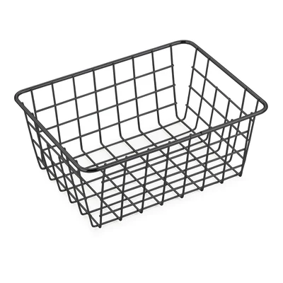 Метална кошница за съхранение 24x18x10 см черна