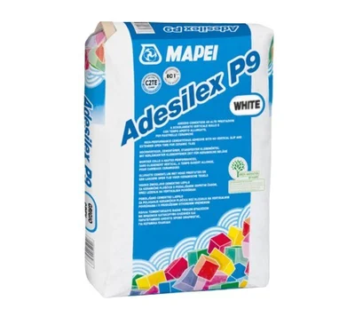 Лепило за плочки, гранитогрес и камък Adesilex P9 25 кг бял MAPEI