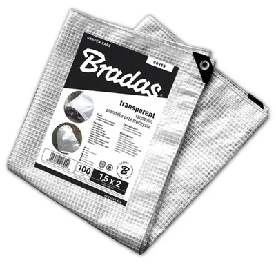 Подсилено покривало 3x4 м 100 гр/м2 прозрачно Leno Cristal BRADAS