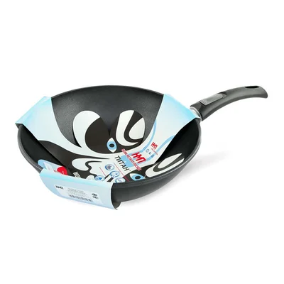 Уок тиган с подвижна дръжка ø30 см Titan II НЕВА МЕТАЛЛ ПОСУДА