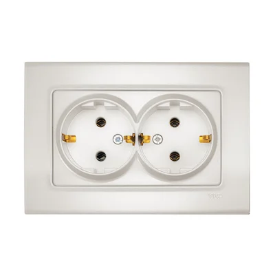 Двоен контакт LINNERA LIFE перлено бял VIKO