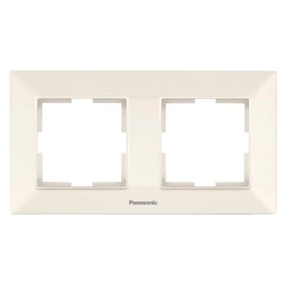 Двойна хоризонтална рамка Arkedia Slim крем PANASONIC