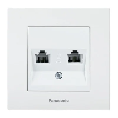 Двойна розетка за компютър Karre Plus бяла PANASONIC