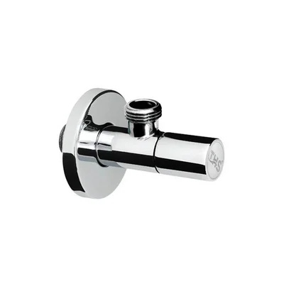 Спирателен кран с розетка - TOP SILVER - 1/2" х 3/8"
