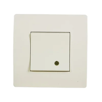 Единичен светещ ключ сх.1 цвят крем Basic ELMARK